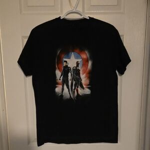 Marvel Black T-Shirt with Red and Blue Superhero Design